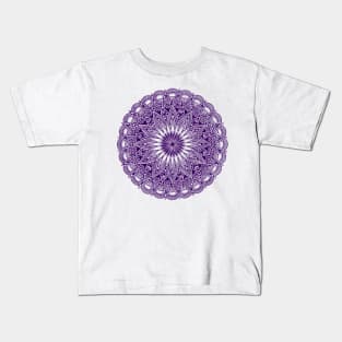 Mandala (dark purple) Kids T-Shirt